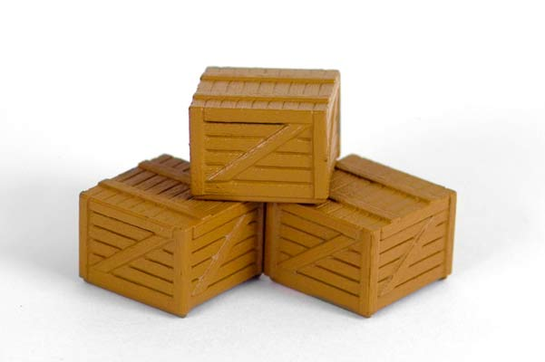 EFE 99602 Street Scene Small Wooden Crates OO Gauge (3 Crates Per Pack)