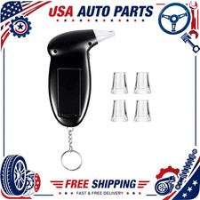 Keychain Alcohol Tester LCD Backlight Audible Alert Replaceable Mouthpieces
