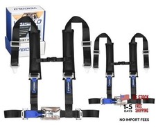 4 Point Harness Heavy Duty Buckle Upgraded 2 Inch Straps 2" Straps Black