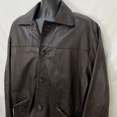 MISURI ARTE DEL CUOIO FIRENZE BROWN LEATHER MOTO JACKET SIZE M