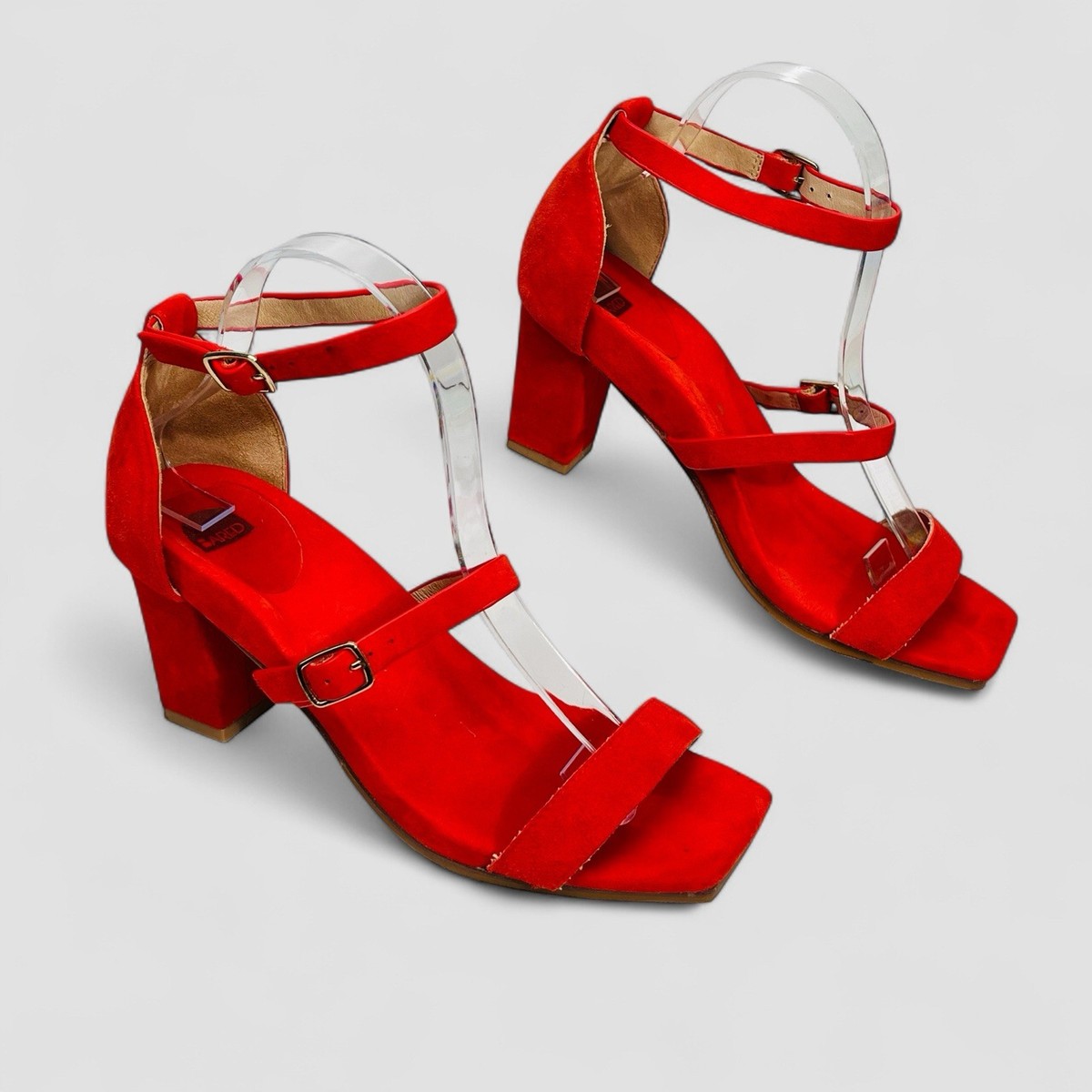 Ladies Sandals Red Suede Strappy Heels Strappy Heel Sandal Red