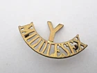 WW1 Era Middlesex Yeomanry (1st County of London Yeomanry) Brass Shoulder Title