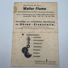 Das Flume System Taschenuhr Ersatzteil Katalog #40