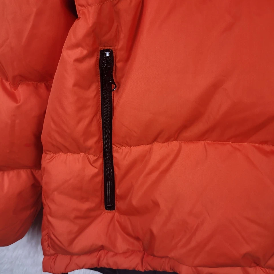 XLT Lands End Black & Orange Reversible Hooded Goose Down Puffer Jacket Outdoor - Image 3 of 4