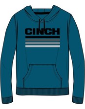 Cinch Western Sweatshirt Mens Hoodie Relaxed Graphic L Teal MWK1206031