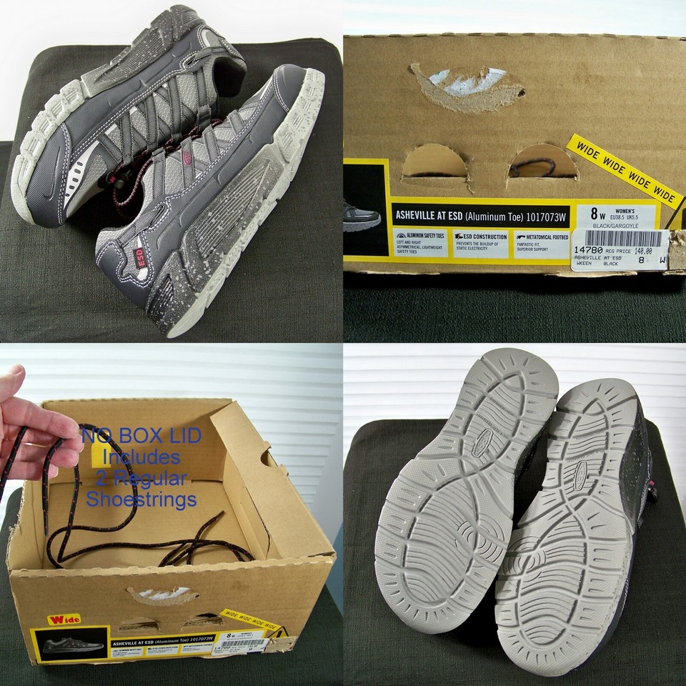 New KEEN 8W Wide Womens Asheville AT ESD Utility Work Shoes Black EU38