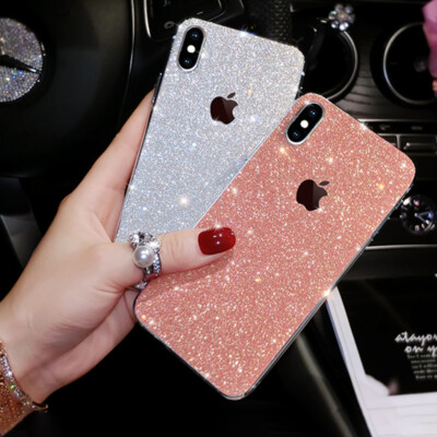 Glitter Bling Sparkle Phone Back Film Sticker For iPhone 15 Pro Max 14 13 12 11