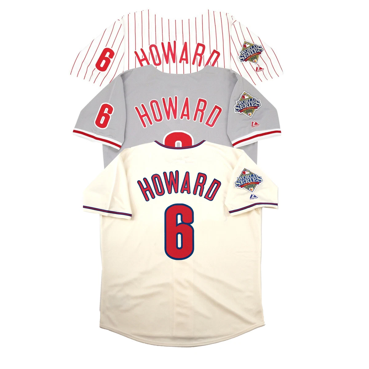 Ryan Howard 2008 Philadelphia Phillies World Series Home/Road/Alt Men's  Jersey