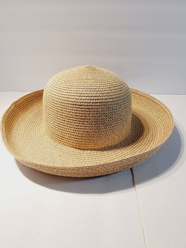Sombrero para mujer St John’s Bay floppy para sol beige tejido ala ancha plegable - Imagen 3 de 10