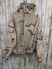 Military Chemical Protective Camo Hooded Coat Jacket Parka Medium Long 