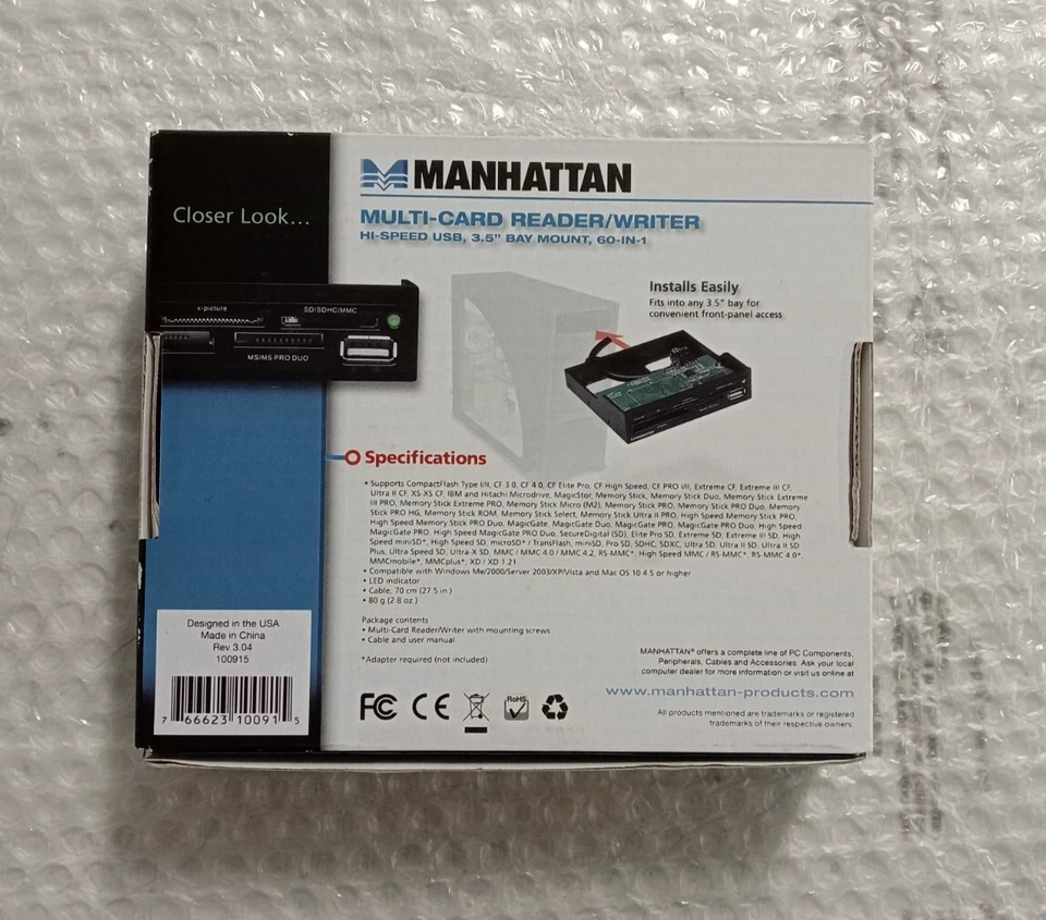 MULTI-CARD READER/WRITER MANHATTAN 100915 - Immagine 2 di 3