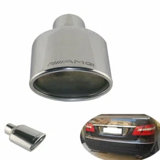 New AMG Style Oval Exhaust Pipe Tip 2.25 Inch Stainless Steel For Mercedes Benz