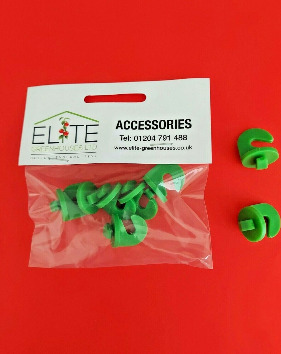 Elite Greenhouse Plastic Hooks crop head x 6. Secure easily to roof Elite Greenhouse Plastic Hooks crop head x 6. Secure easily to roof