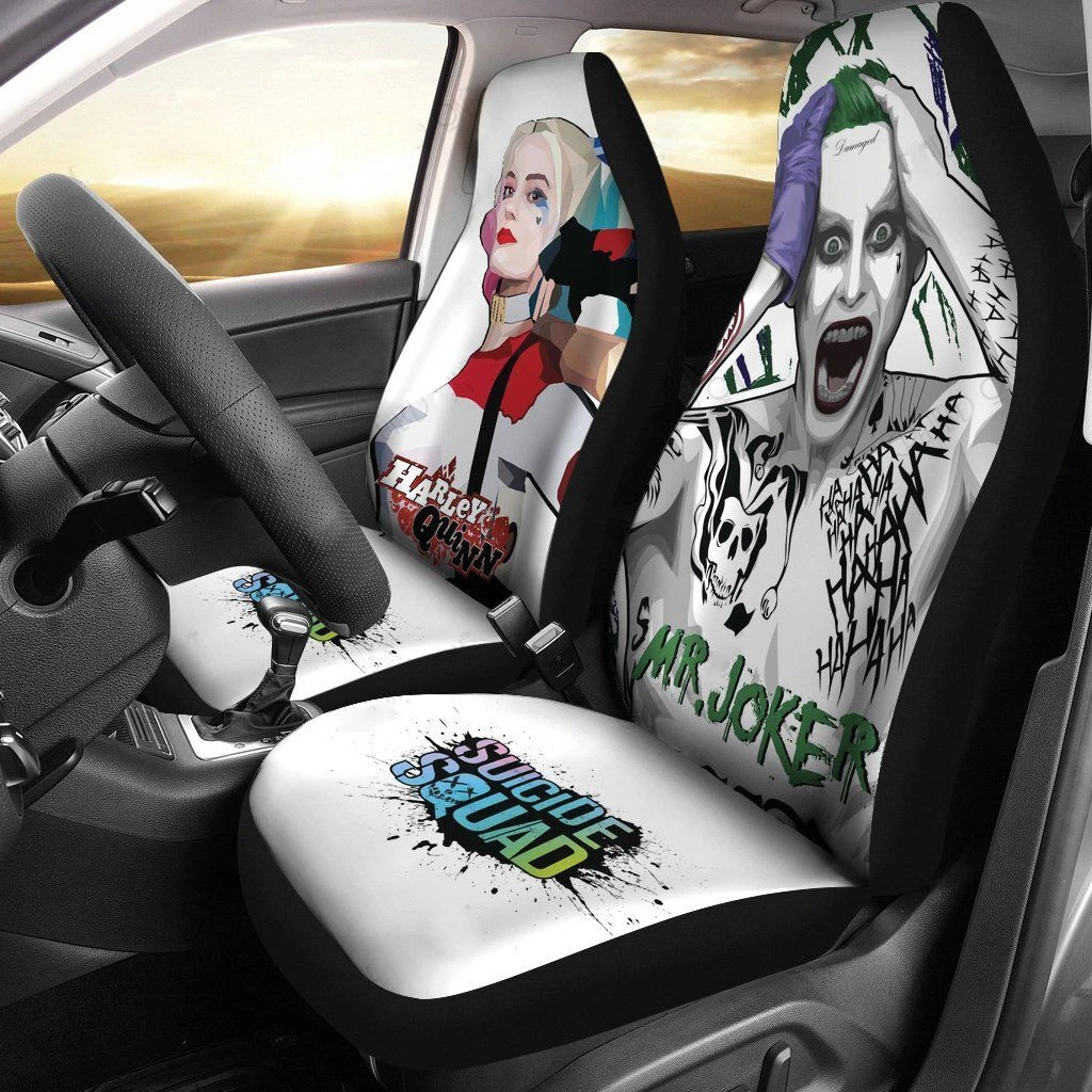 Gift Idea Harley Quinn and Joker Car Seat Covers ver2