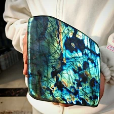 8.25LB Natural Labrador moonstone quartz free form mineral specimen 3.75kg