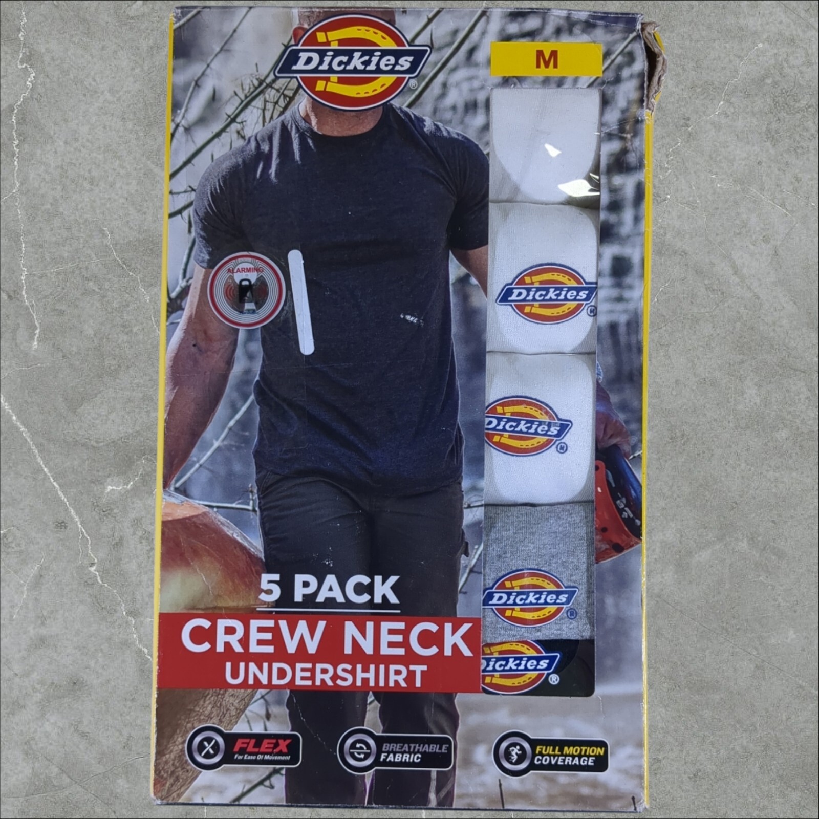 Dickies Crew Neck Undershirt Tee's Men's M 3 White 1 Gray 1 Black
