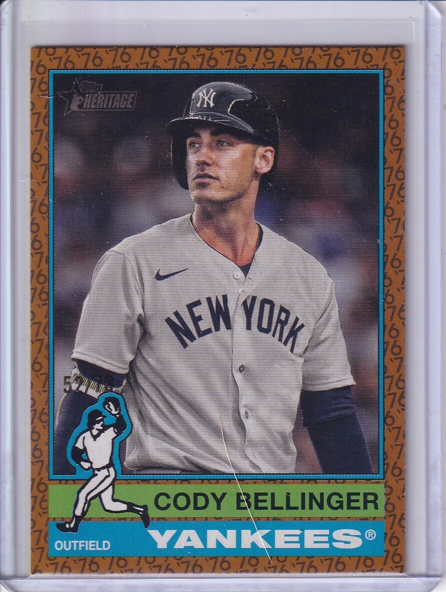 2025 Topps Heritage Cody Bellinger Color of the Year SP #'D 52/76 #129 Yankees