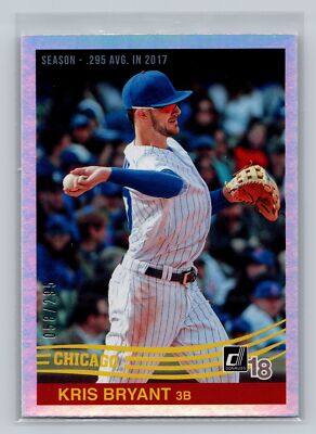 2018 Donruss #228 Kris Bryant Season Stat Line #/295