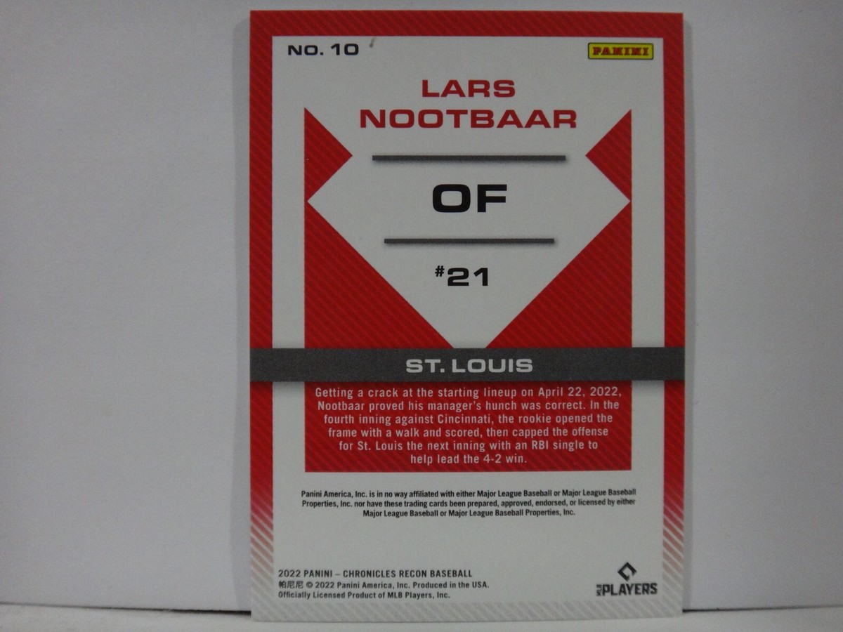2022 Panini Chronicles Recon Lars Nootbaar #10 Rookie RC | eBay