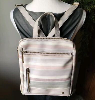 Elliott Lucca White Floral Backpack Elliott Lucca Floral Large Bags & Handbags for Women for  main image 3