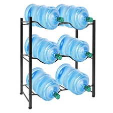 3-tier Water Bottle Holder 5 Gallon Water Cooler Jug Rack Heavy Duty W/ 6 Slot