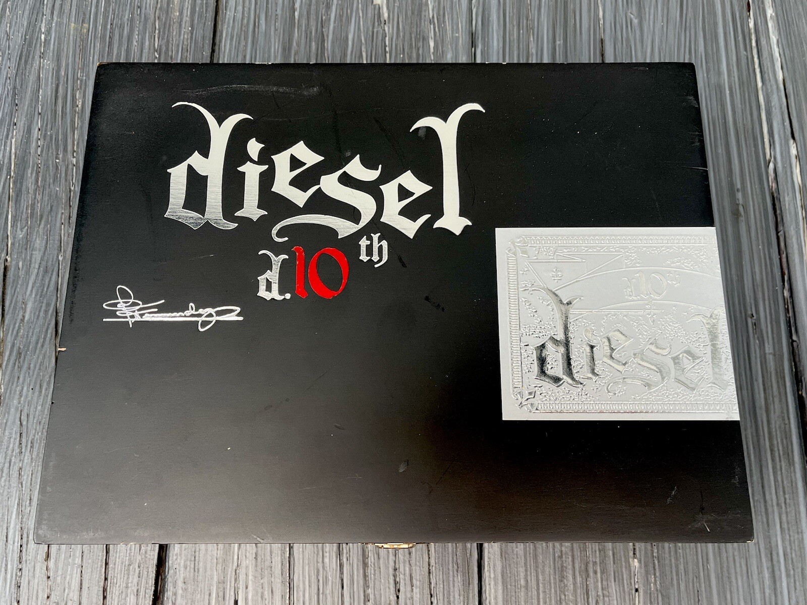 Diesel d.10th 6x54T Empty Wooden Cigar Box 9.25" x 7.0" x 2.25" eBay