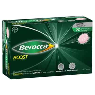 Berocca Boost Energy Vitamin w Caffeine Tablets 20 ct - We ship from the US