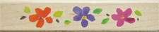 FLORAL BORDER Rubber Stamp 97800 Inkadinkado BRAND NEW flowers leaves