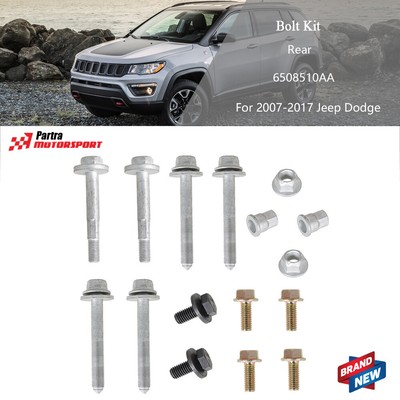 Rear Crossmember Subframe Bolt Kit For 2007-2017 Jeep Compass, Patriot, Dodge Caliber - OEM 6508510AA, 1-Year Warranty