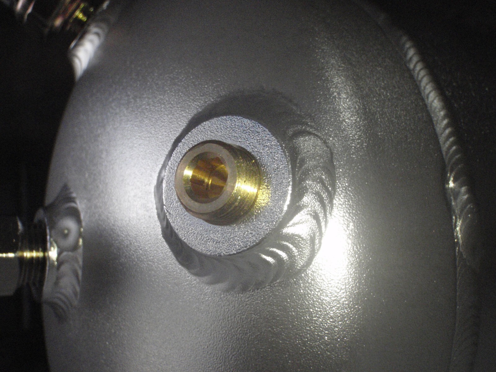 1/4" BSP recessed brass bung stopper plug for air compressor manifold