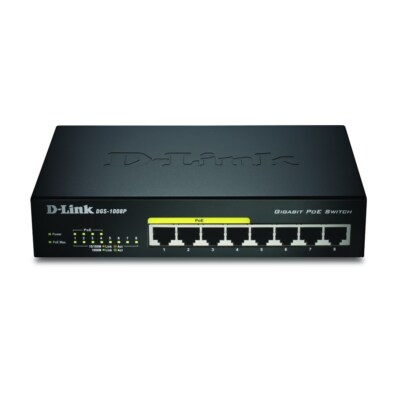 790069344176 D-Link DGS-1008P/E Netzwerk-Switch Unmanaged L2 Power over Ethernet