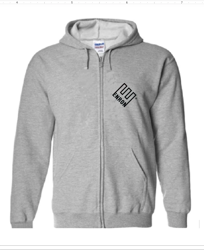 Enron Logo Hoodie Retro Zip Hooded