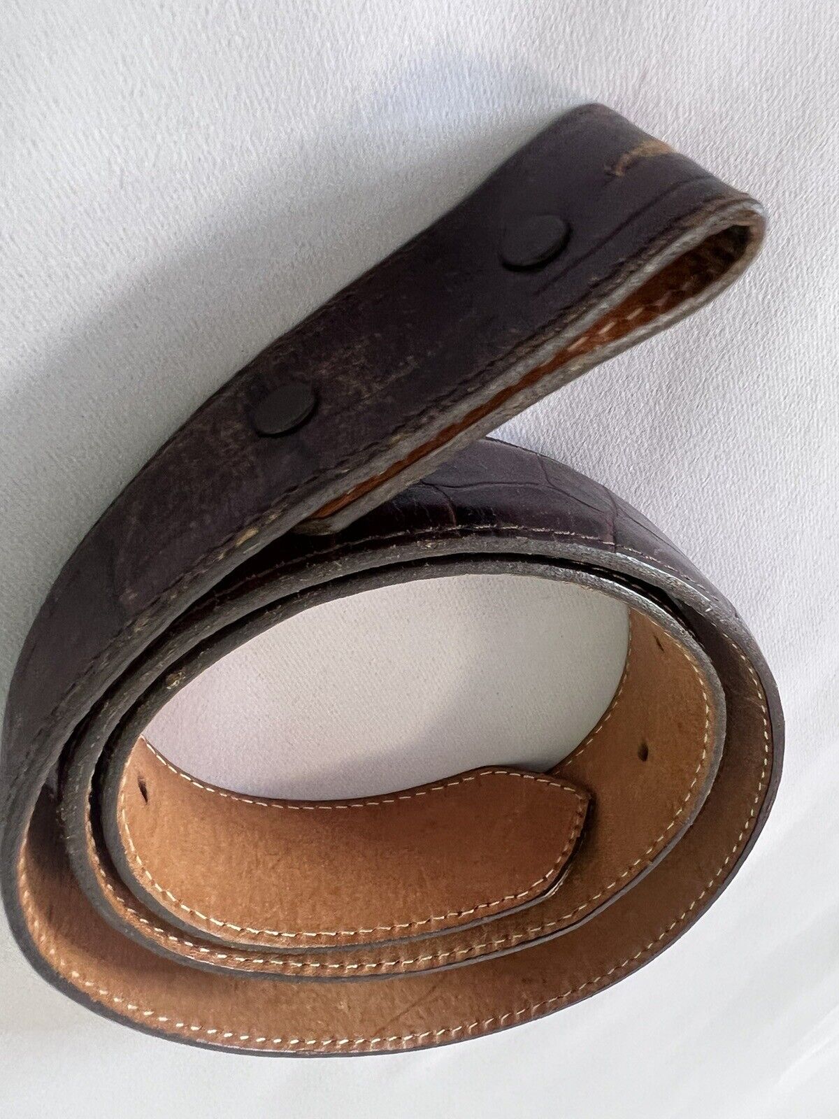 Andrea Barnett Leather Belt Broy Womens Size 32/3… - image 1