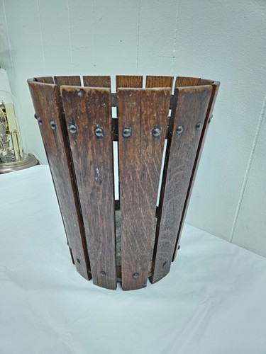 Antique Gustav Stickley Wastebasket Solid Wood Rare 14"×12" (Damaged) AS-IS - Picture 4 of 12