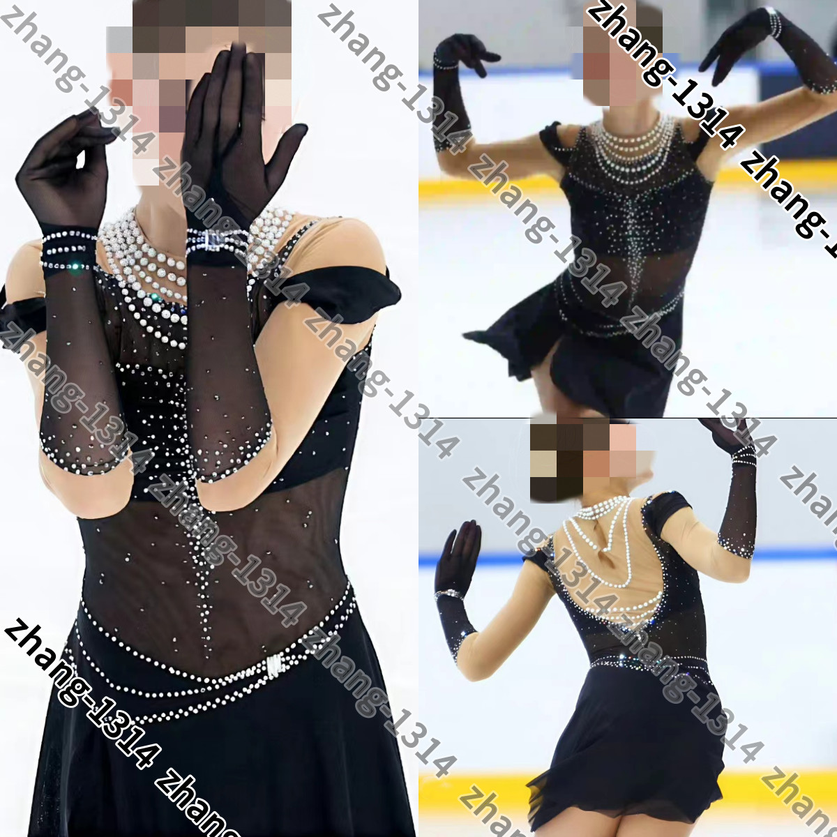 Nuevo vestido de patinaje artístico, vestido de patinaje artístico para competición C0870