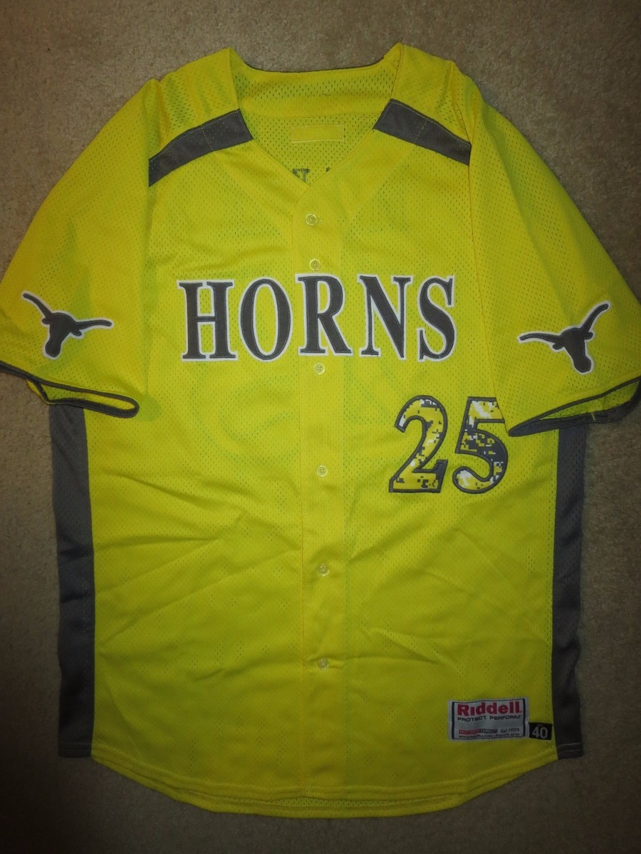 Texas Longhorns #25 Baseball Team Riddell Jersey 40 S Small SM