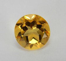 1.79 Carats Natural Brazilian Citrine Faceted Gemstone Round CTR13