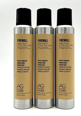 AG Care Firewall Argan Shine & Flat Iron Spray Protect From Heat 5 oz-3 Pack
