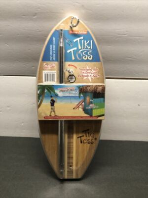 Tiki Toss Original Hook And Ring Game 100% Bamboo Deluxe Edition - With Pole