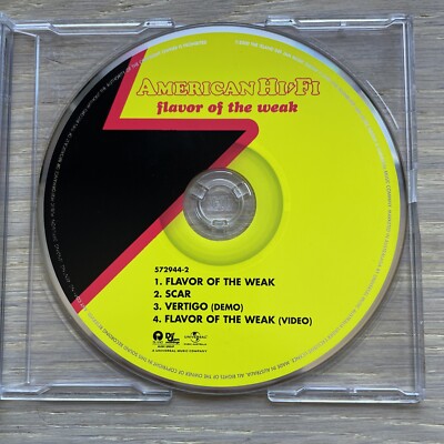 AMERICAN HI-FI - Flavor Of The Week - CD Single - Hi Fi