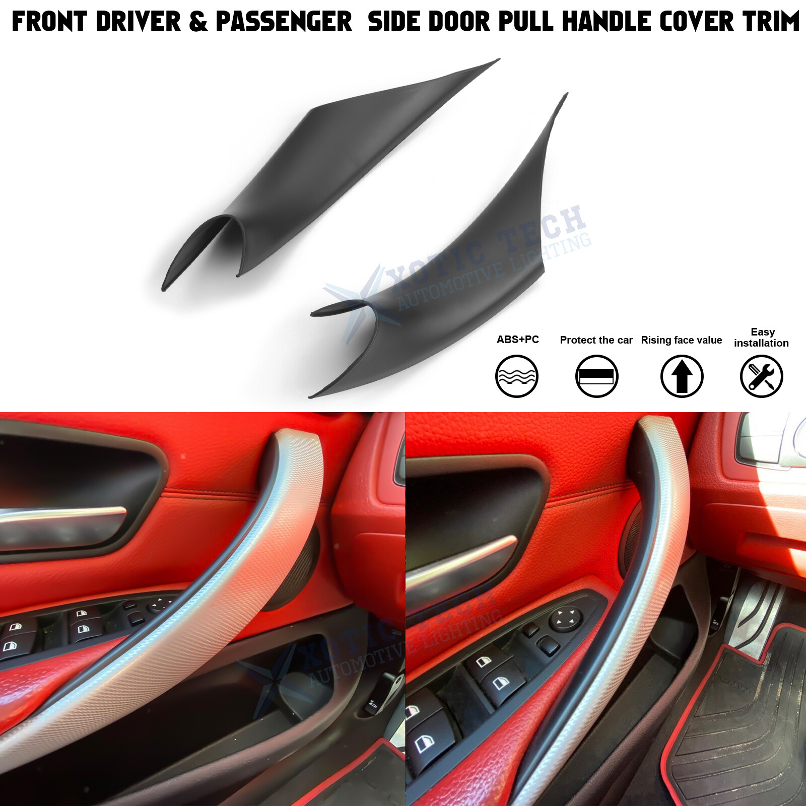 Door Pull Handle Covers For BMW 3 Series 2012-2018, 4 Series 2014-17, Front Side