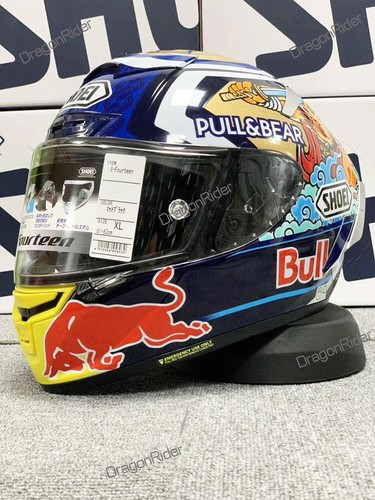 Buy Shoei X14 X Spirit 3 Motorcycle Full Face Helmet Red Bull Marc Marquez Motegi 3 Online In Qatar