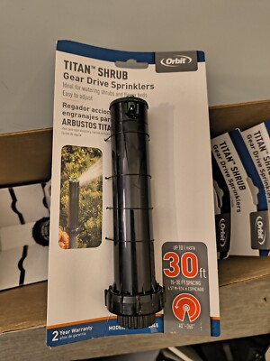 (4 Pack) Orbit Titan Adjustable Shrub Watering Gear Drive Sprinkler Head