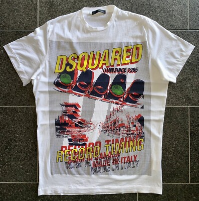 DSQUARED2 S/S 2008 RACING L RECORD TIMING T-SHIRT SWEATER TEE SHIRT TANK TOP