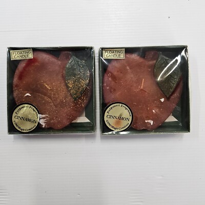 Cinnamon Apple Shaped Floating Candle Magic Creation lot of 2 1997