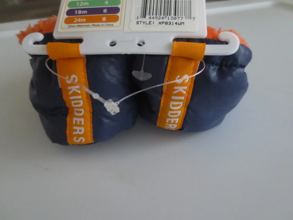 Niño Niña Niño Pequeño *24* Meses SKIDDERS Botines Hinchados Zapatillas Agarre Azul Naranja Foto 3 de 3