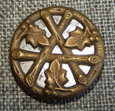 Antique Vtg Twinkle Picture Button Leaf  also a Triad Aprx: 1-3/8" #106-Y