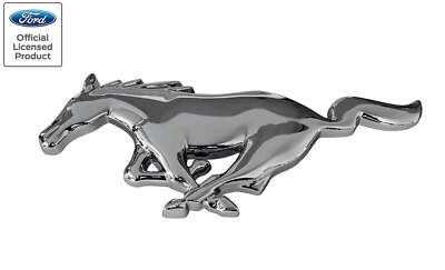 2005-2009 Ford Mustang 8'' Chrome Running Horse Front Grille Emblem w/ pins