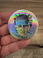 Hellbound Hellraiser 2 Pinhead Hologram Button / Pin New World Pictures 1988