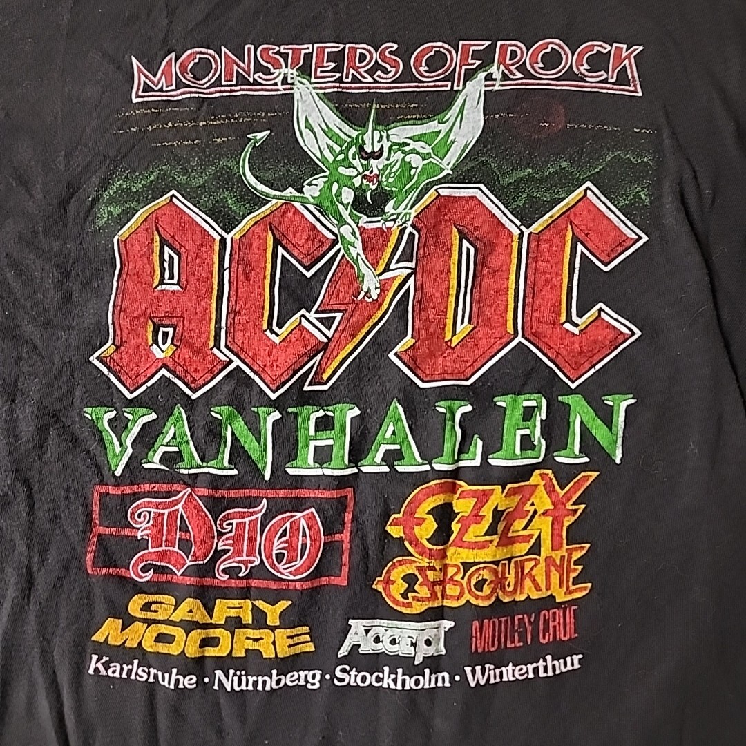 モンスターズ・オブ・ロック1984 ブラックTシャツ M 7/10入荷】MONSTER OF ROCK 1984 モンスターズオブロック AC/DC